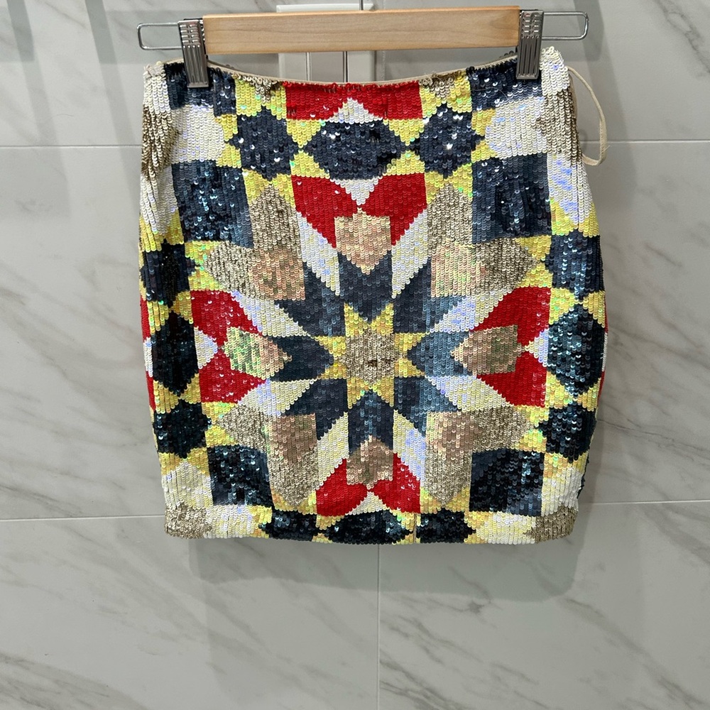 Needle & Thread Sequin Multicolor Mini Skirt - image 3